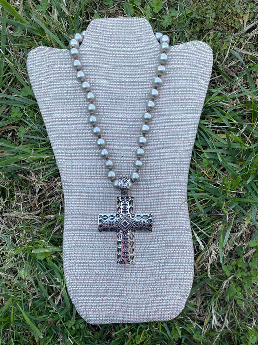 Navajo Pearls with Cross