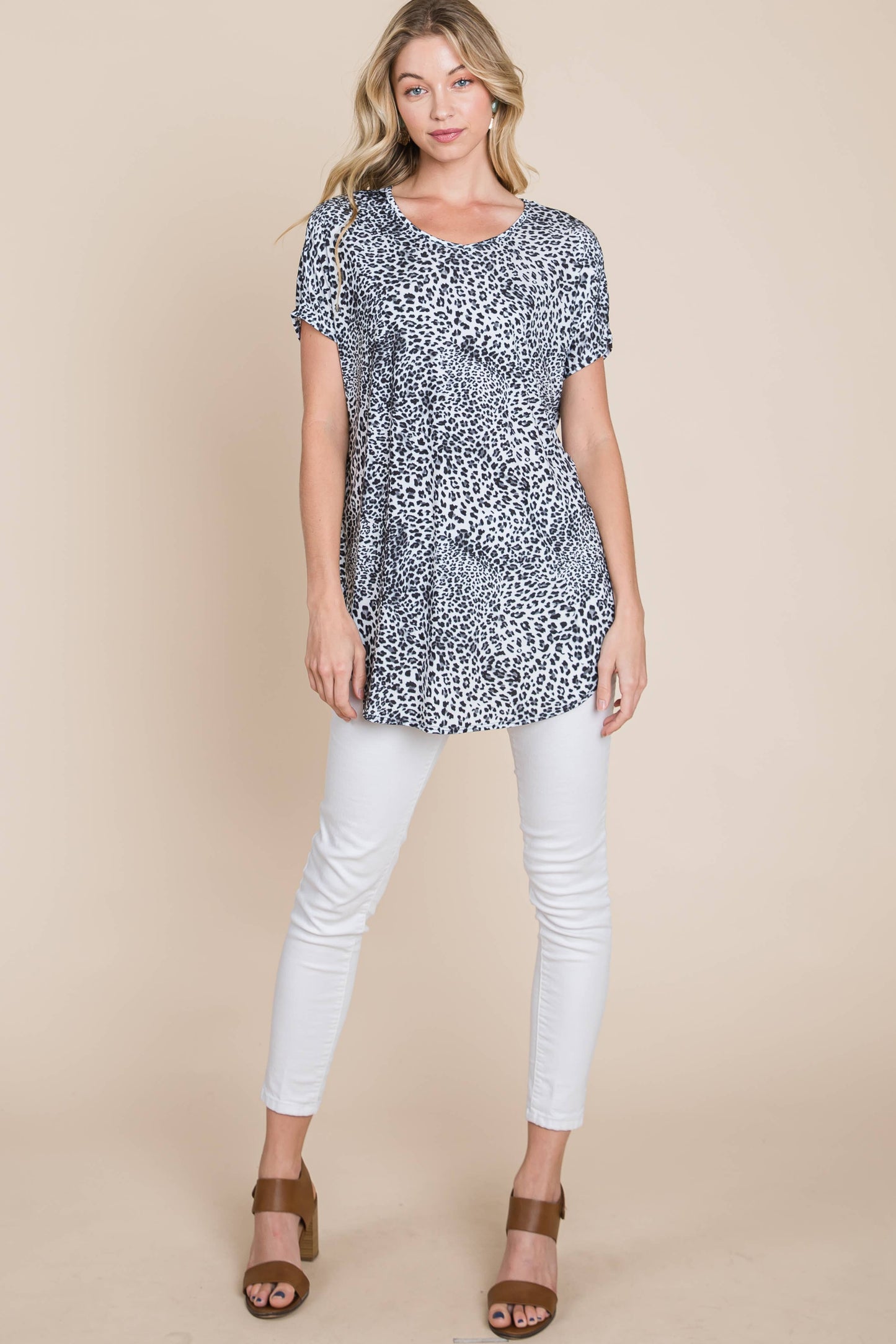 Leopard Print Tunic Top