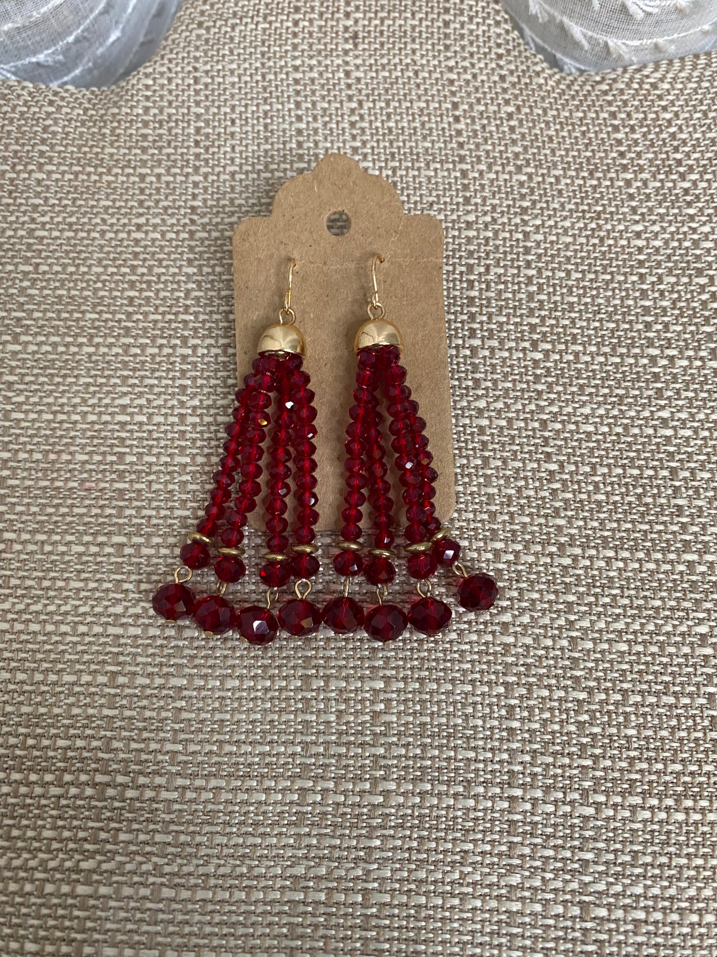 Sparkle me Ruby earrings