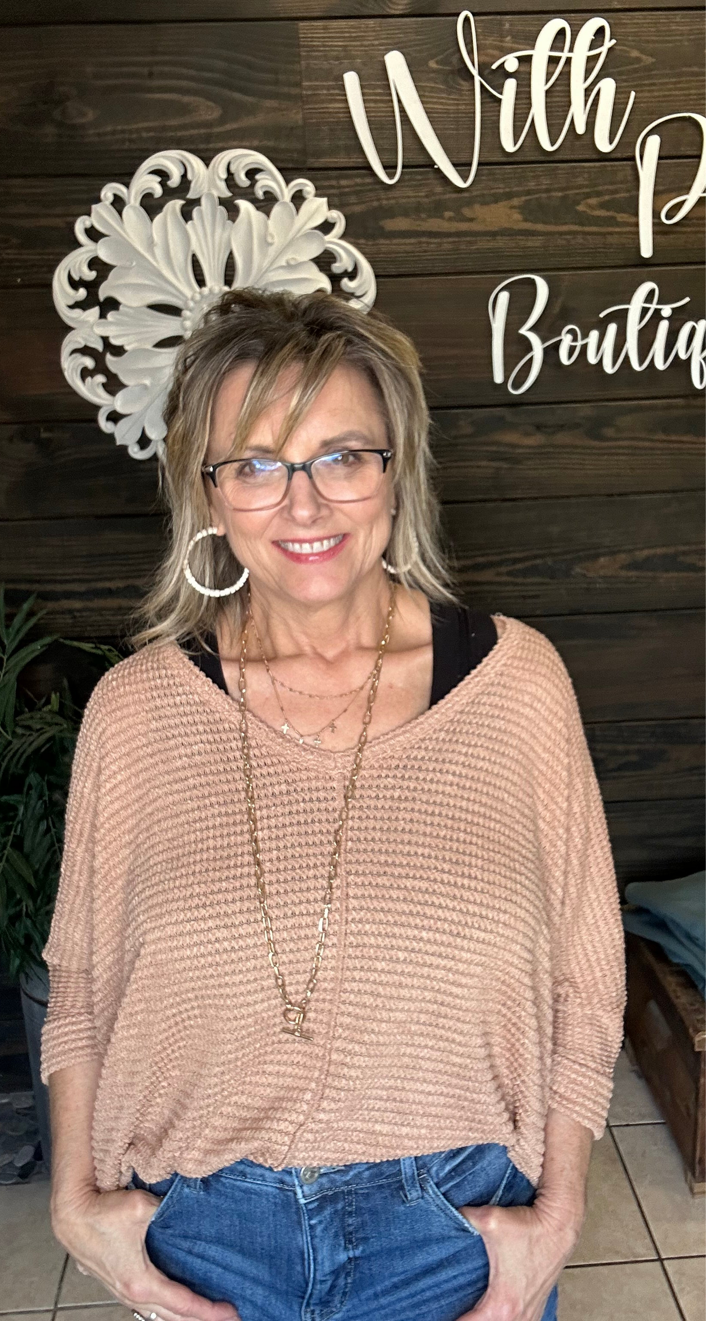 Dark Brush Waffle Knit Sweater