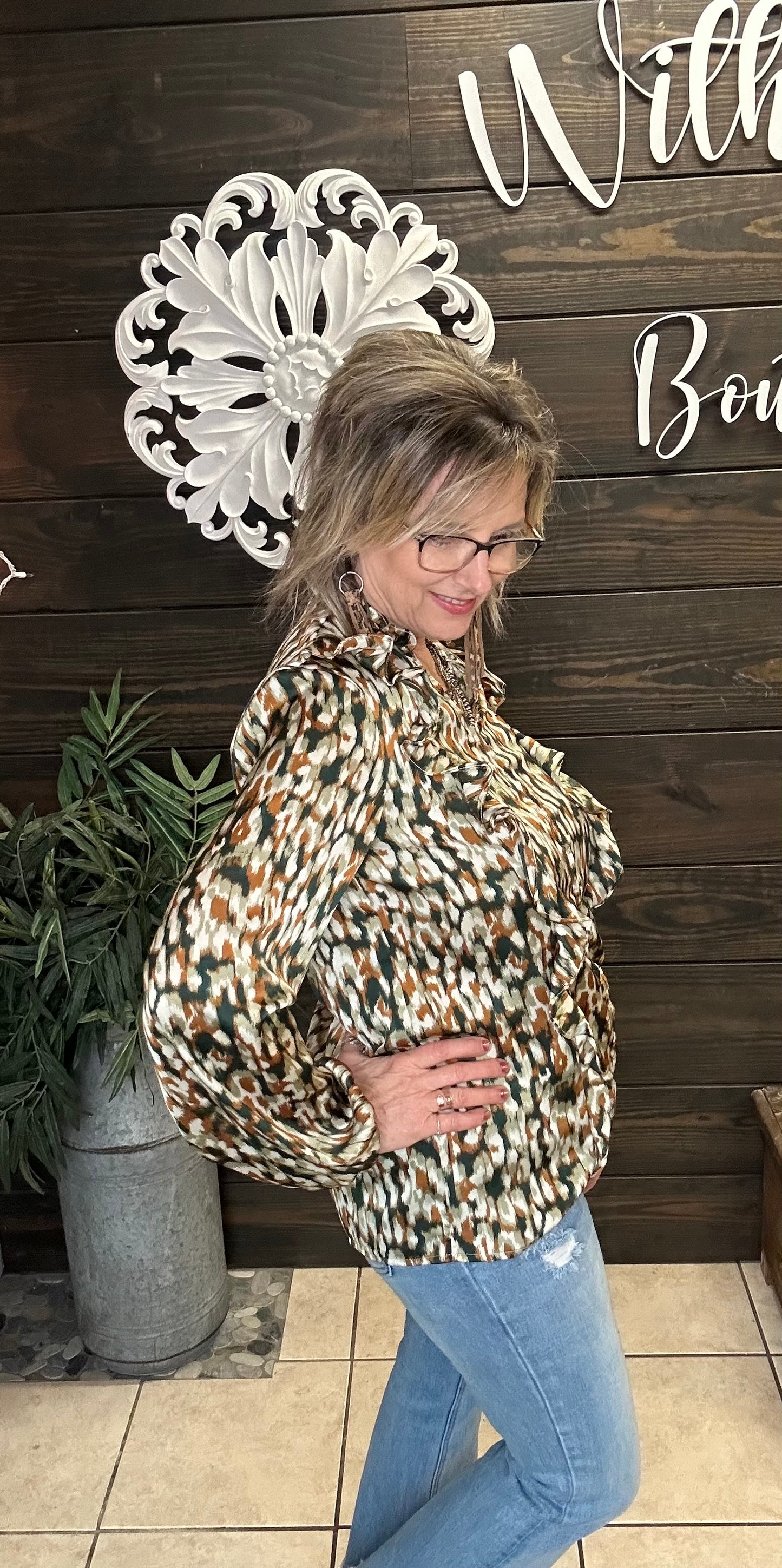 Olive Animal Top - With Purpose Boutique