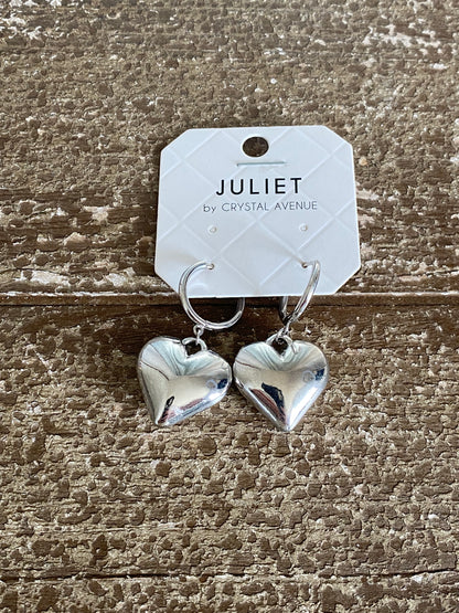 Puffy heart earrings