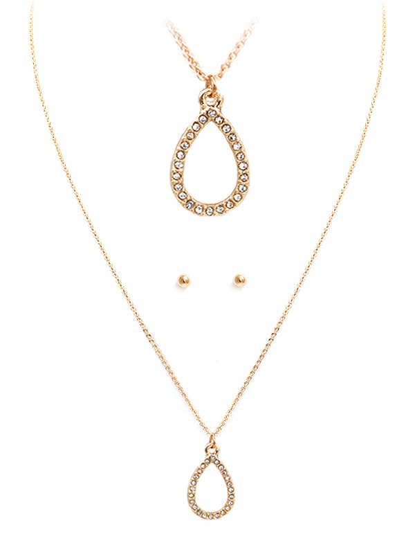 OPEN TEARDROP NECKLACE SET - With Purpose Boutique