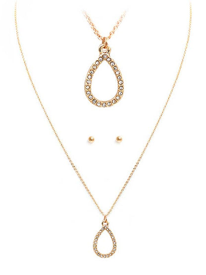 OPEN TEARDROP NECKLACE SET - With Purpose Boutique