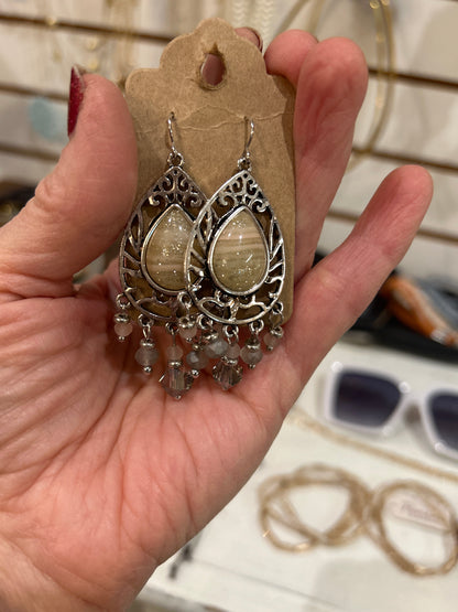 Shimmer Stone Earrings