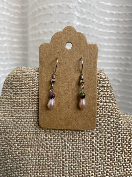 Amethyst Pearl Handcrafted earrings