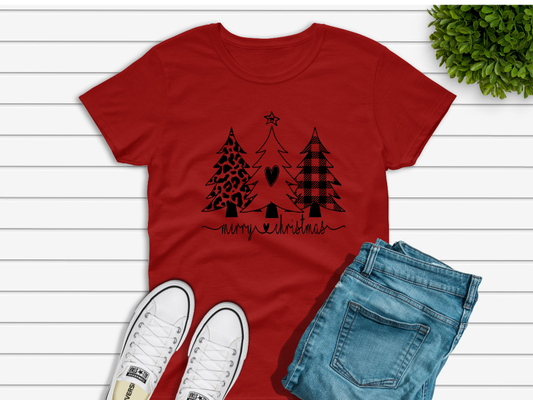 Merry Christmas Trees T Shirt - With Purpose Boutique