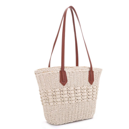 Shelby Rattan Tote Bag