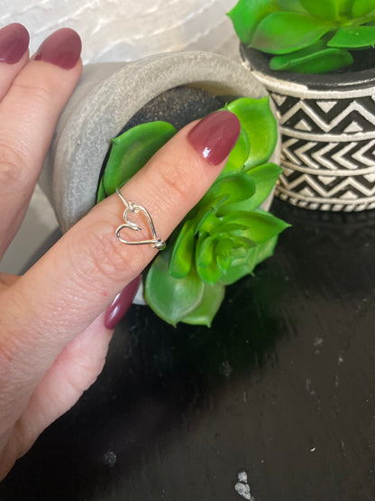 Handmade and designed twisted heart ring