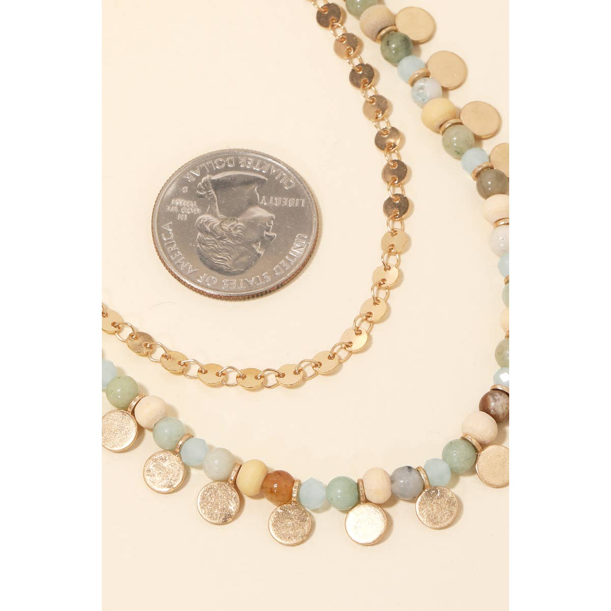 Layered Coin drops Necklace