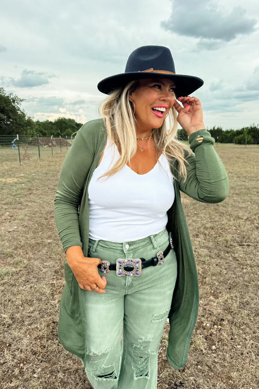 &nbsp;Perfect ribbed cardigans that feature oversized side pockets and thumb-hole sleeves.&nbsp; These are the OG bestselling Sierra ribbed cardigan! Perfectly soft, lightweight and stretchy fabric!