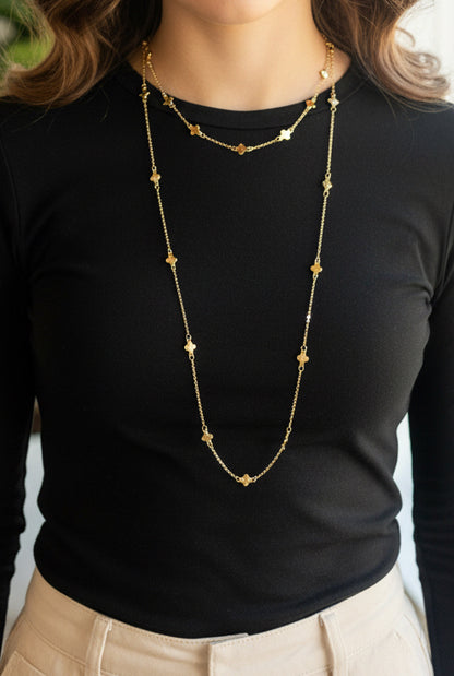 Double Clover Necklace - With Purpose Boutique