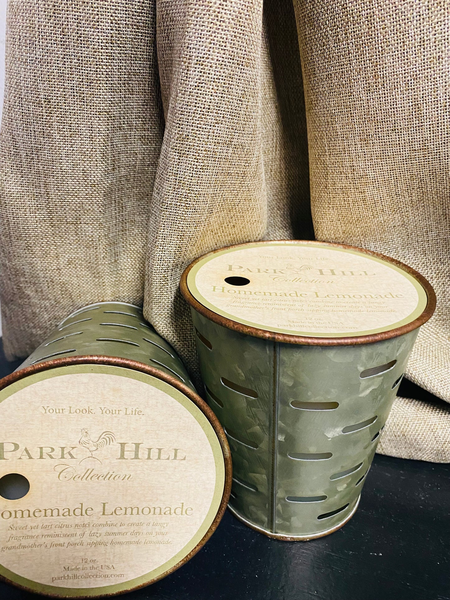 Park Hill Homemade Lemonade Galvanized Candle