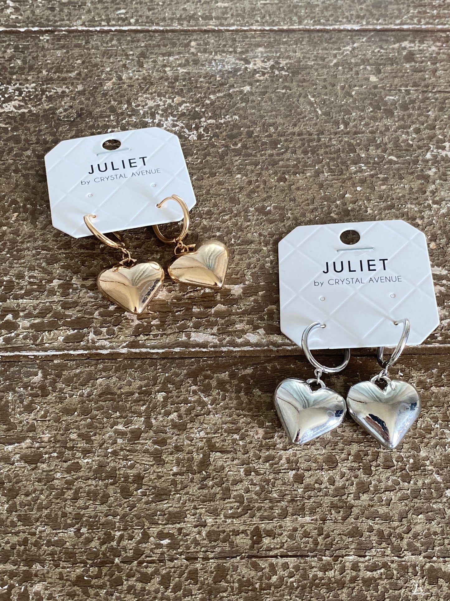 Puffy heart earrings