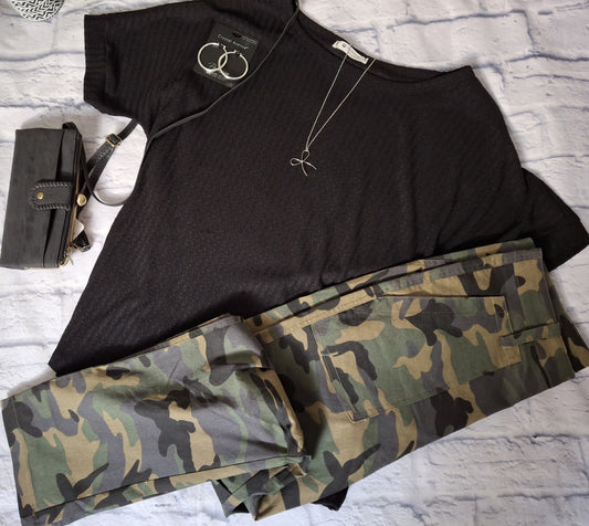 Umgee Camo Straight Pant - With Purpose Boutique