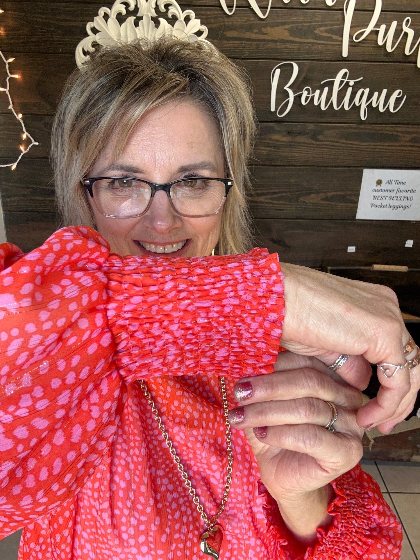 Sheer Red Chic Blouse - With Purpose Boutique