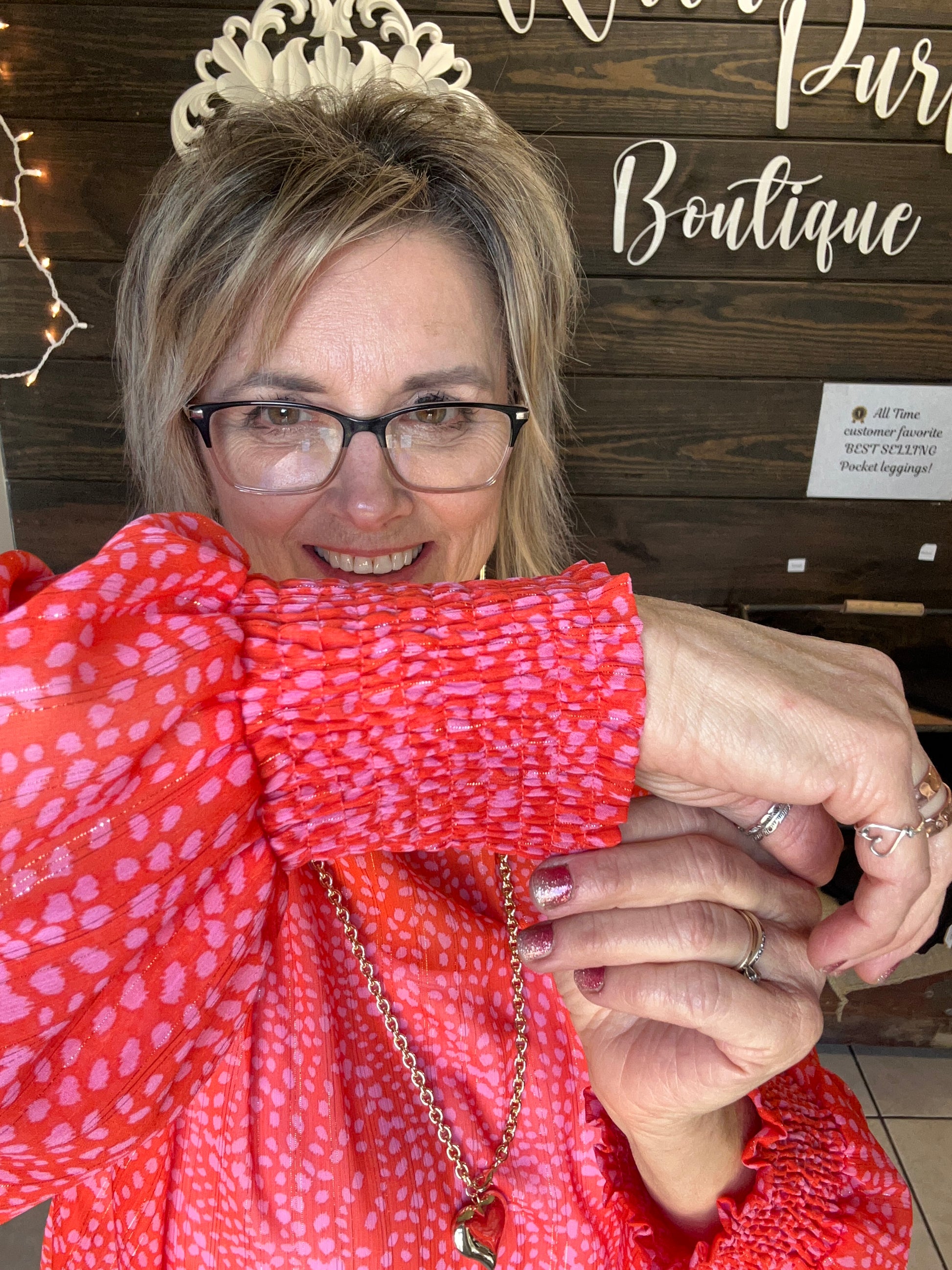 Sheer Red Chic Blouse - With Purpose Boutique