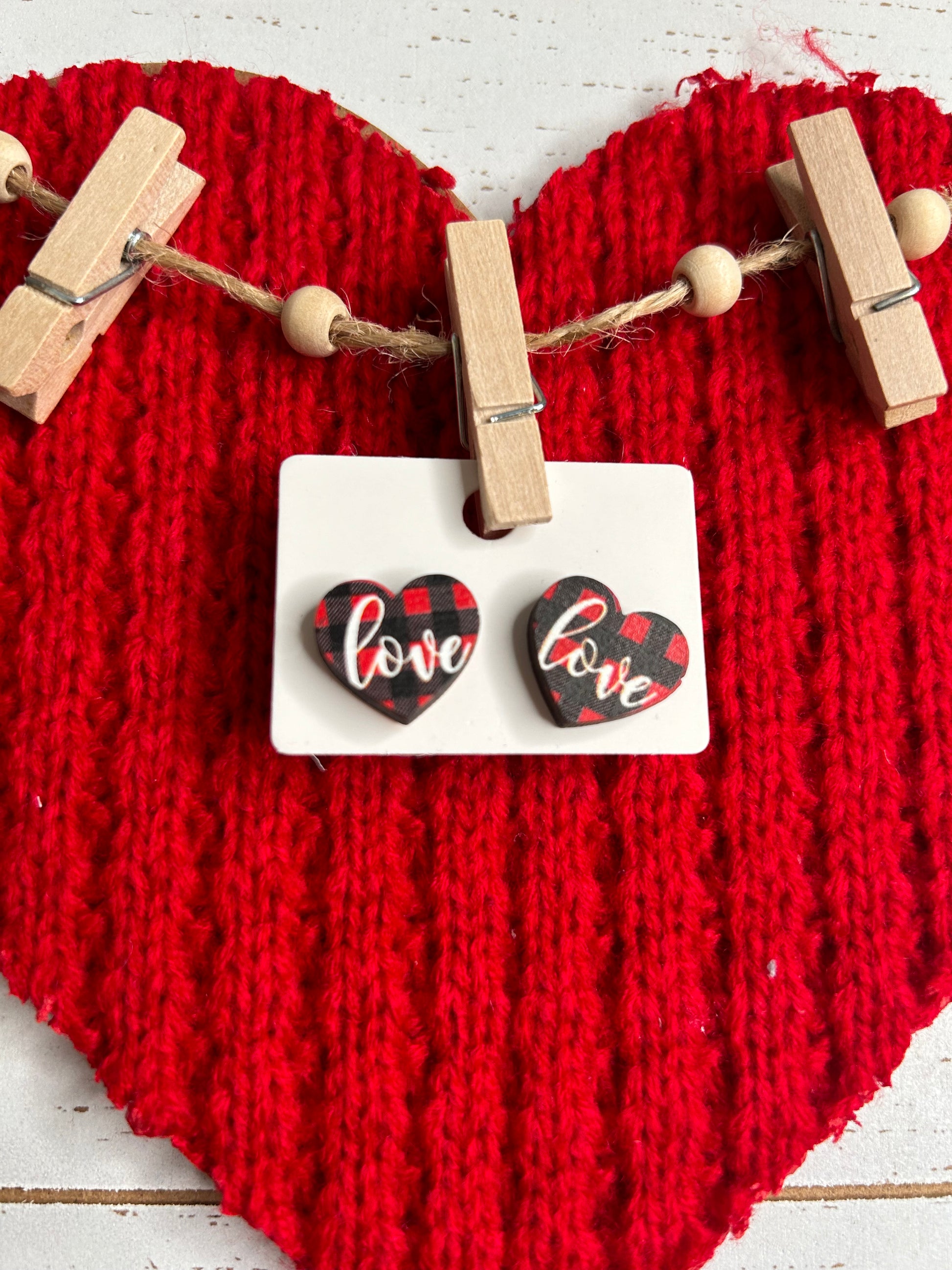 Wooden Love Earrings - With Purpose Boutique
