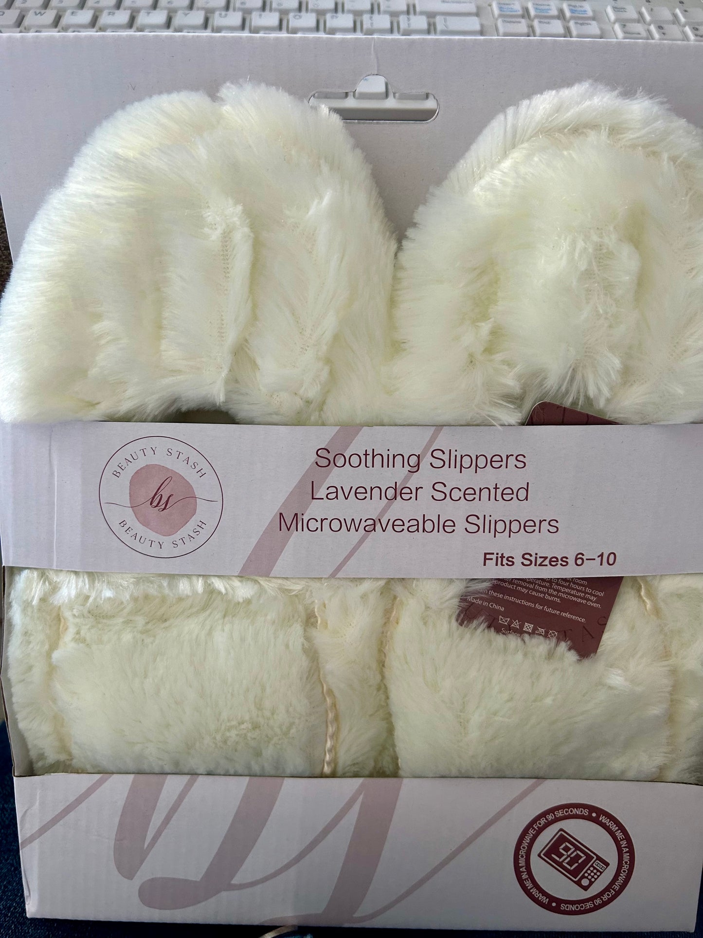 Lavender Scented Microwaveable Slippers, Cold feet friendly