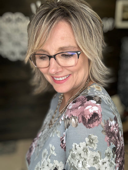 Fall Floral Babydoll Tunic Top
