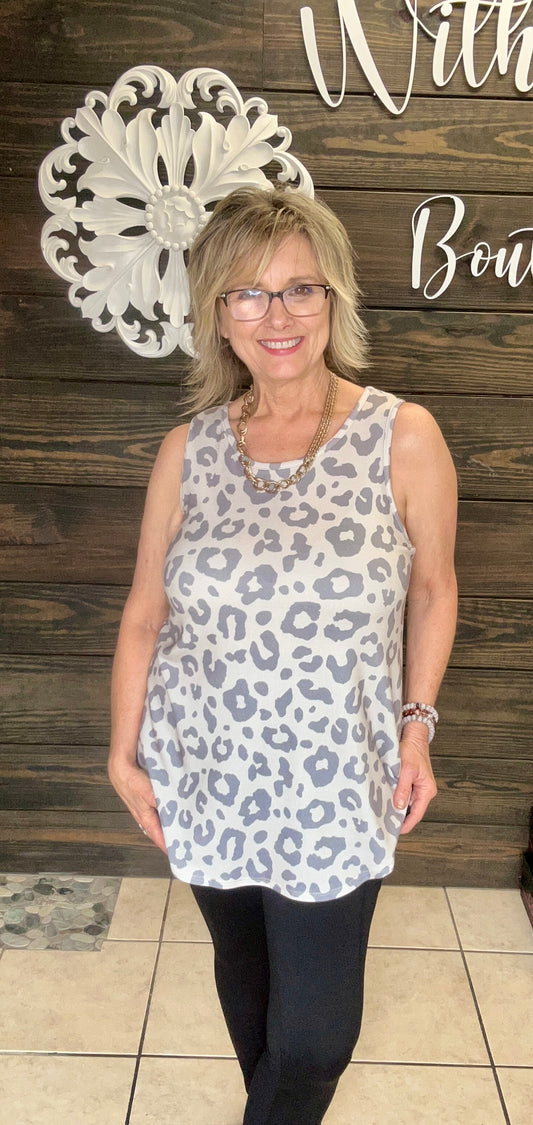 LOOSE FIT ANIMAL PRINT TANK - With Purpose Boutique