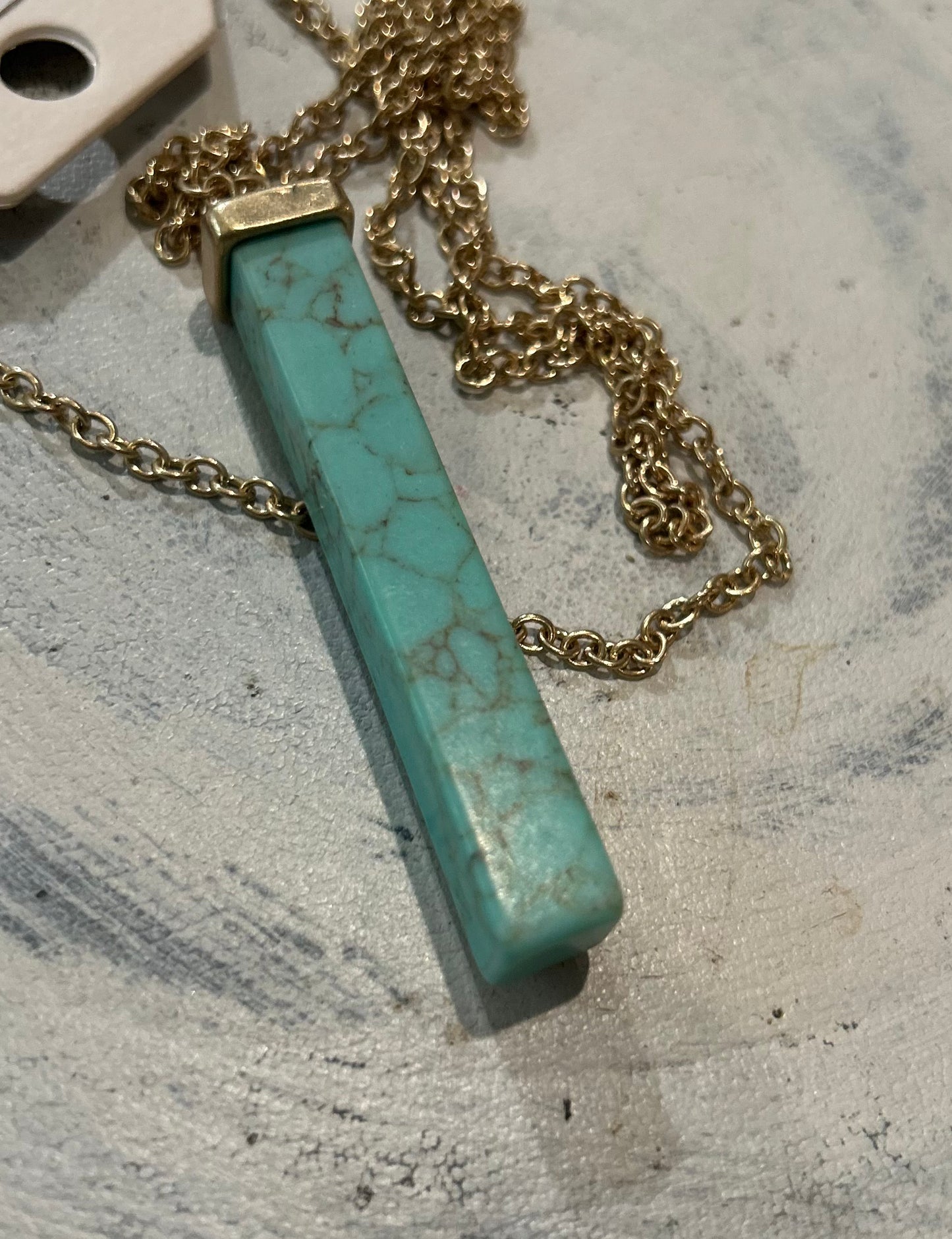 SEMI PRECIOUS BAR STONE NECKLACE - With Purpose Boutique