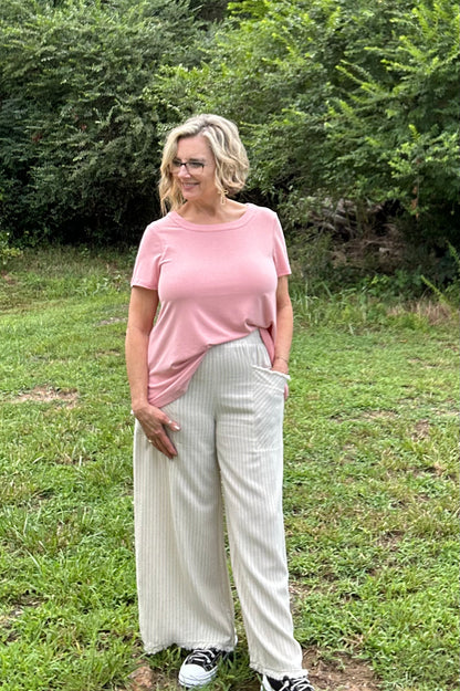 Wide Leg Linen Trousers