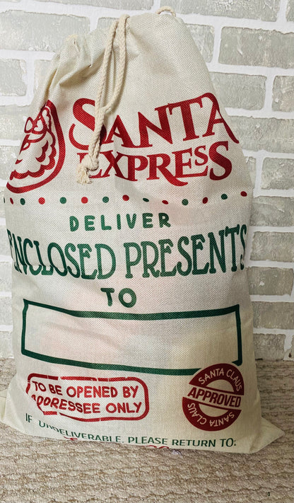 Santa Express & Merry Christmas Sacks