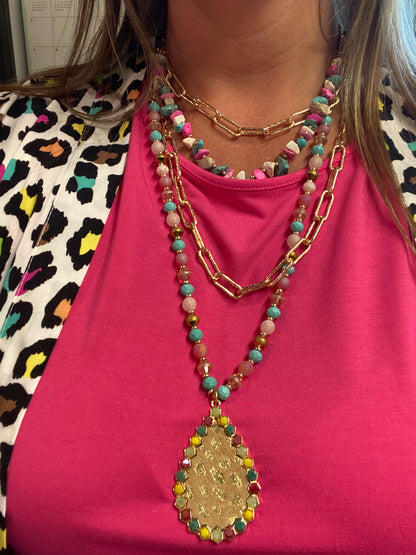 Multi Leopard Necklace