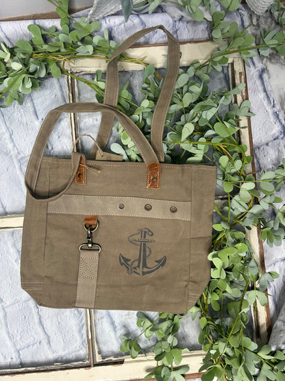 Plain Anchor Canvas Tote