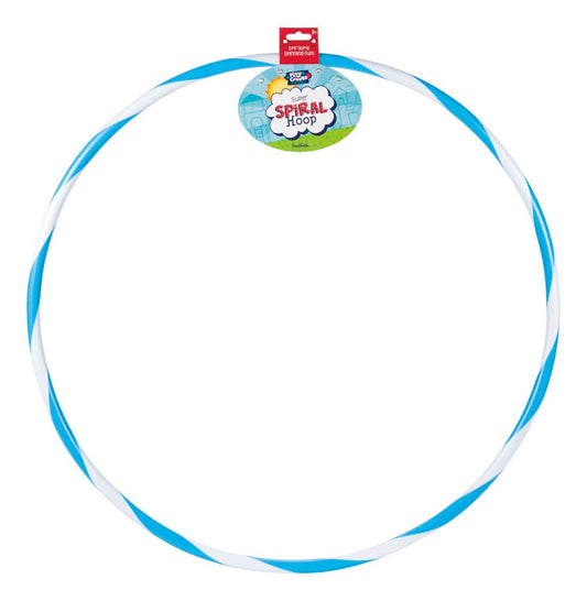 This assortment from Playground Classics contains 4 different-sized spiral hoop toys with peggable hang tags

. Includes a 24-inch, 27-inch, 30-inch, and 36-inch hoop. Each Super Spiral Hoop features a two-toned spiral design.&nbsp;

Makes noise when played thanks to sound beads inside that create a musical sensation during movement.&nbsp;

• Age Grade: 3+ •