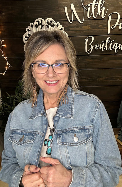 Zip-Up Denim Trucker Jacket - With Purpose Boutique