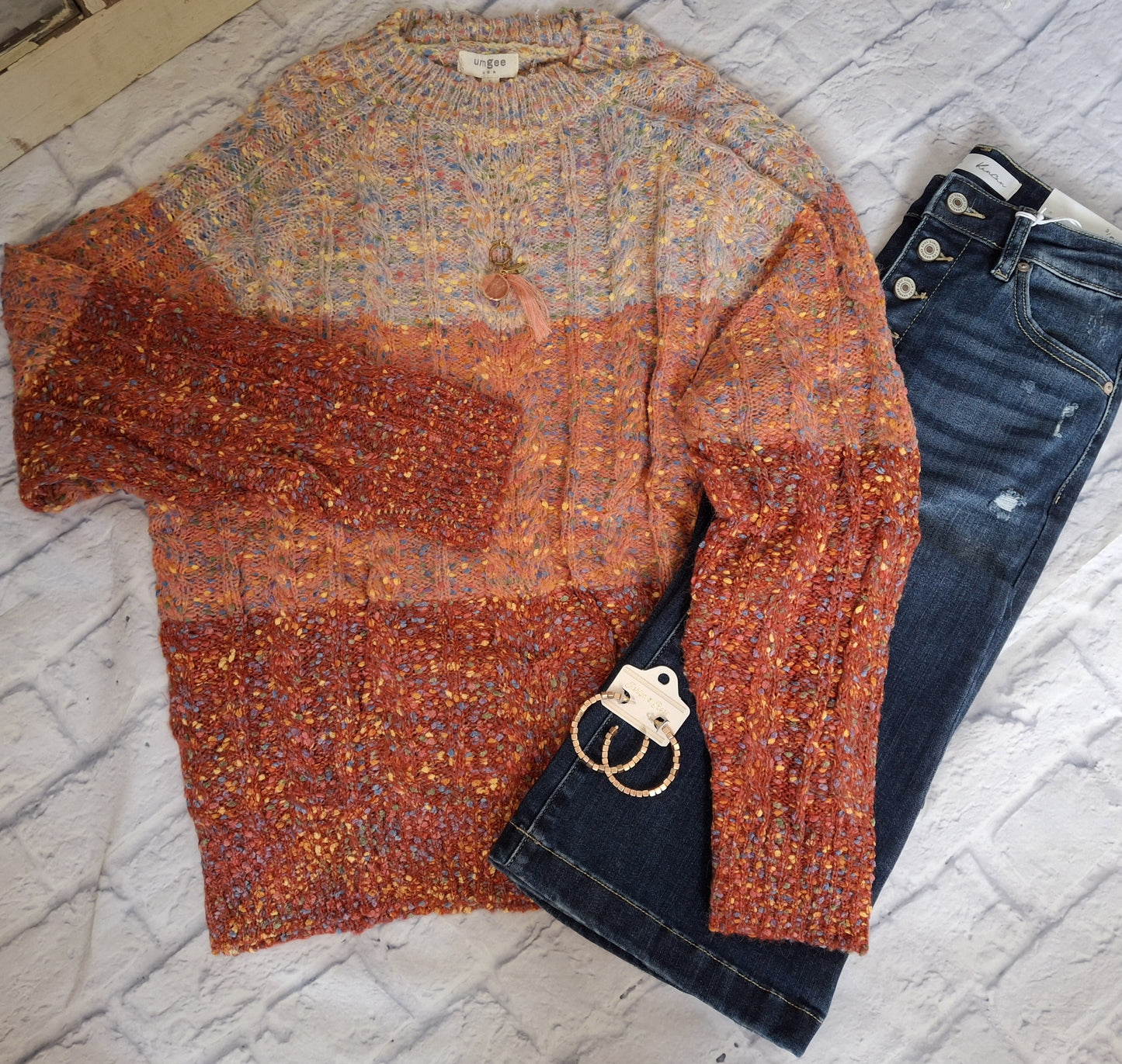 Berry Confetti Umgee Sweater - With Purpose Boutique