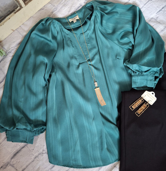 Satin Stripe Classy Blouse - With Purpose Boutique