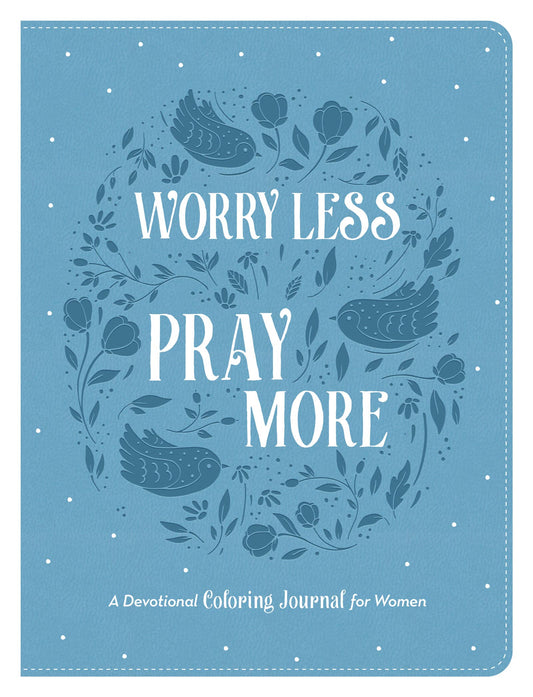 Delightfully Inspiring Coloring Journal for Women This delightfully creative devotional journal features 180 readings and prayers designed to help alleviate your worries as you learn to live in the peace of the Almighty God, who offers calm for your anxiety-filled soul. Inspired by this promise from God's Word: "Don’t fret or worry. Instead of worrying, pray. Let petitions and praises shape your worries into prayers, letting God know your concerns.