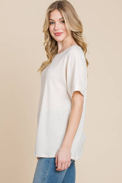RIB KNIT T-SHIRT
