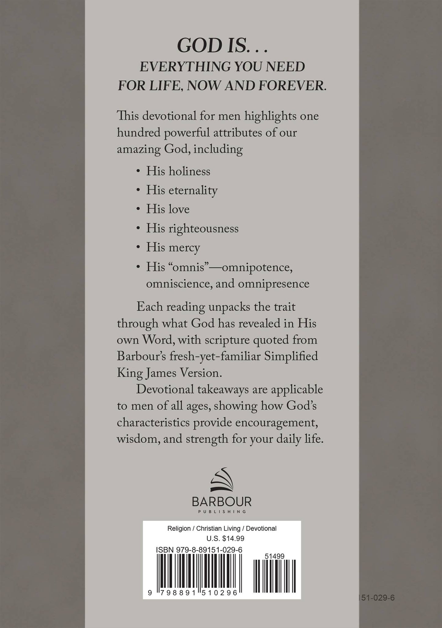 God Is. . .All You Need : 100 Devotions for Men - With Purpose Boutique