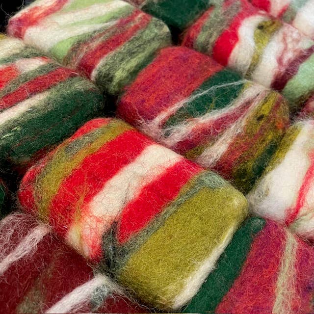 Felted Goat Milk Soap Bar- Christmas Edition - With Purpose Boutique