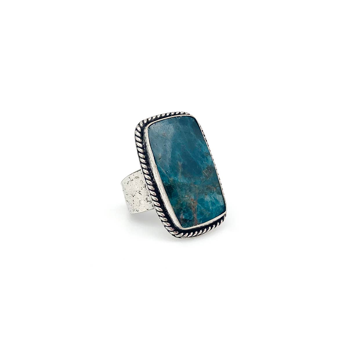 Handcrafted Kashi Semiprecious Stone Ring - Apatite - With Purpose Boutique