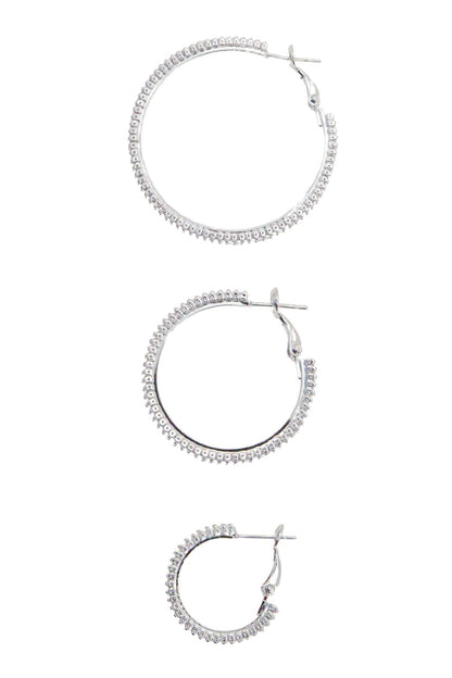 Medium Silver Glow Frostbite Hoops - With Purpose Boutique
