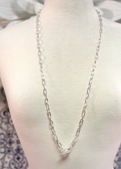 Long Chain Link Necklace With Toggle - With Purpose Boutique