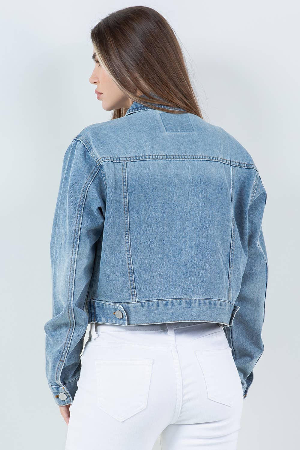Zip-Up Denim Trucker Jacket - With Purpose Boutique