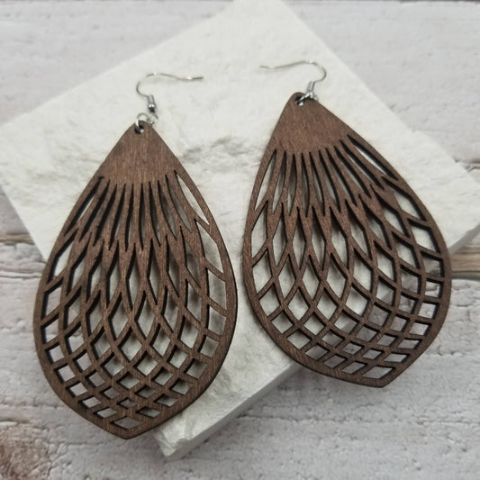 Wooden Waterdrop earrings