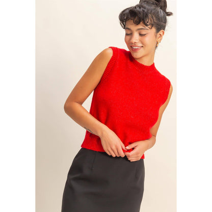 Sleeveless Crew Neck Knit Top - With Purpose Boutique