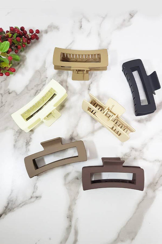 Big Size Matte Color Hair Claw Clip - With Purpose Boutique