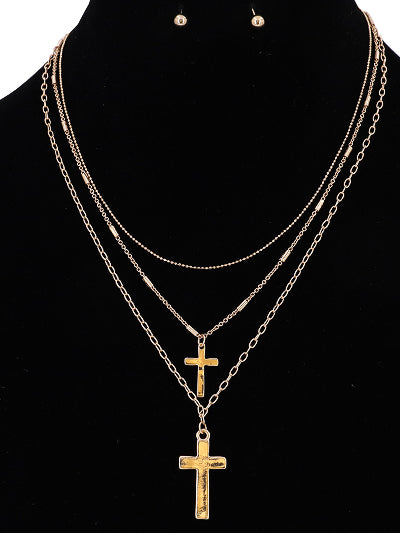 Cross Stack Necklace