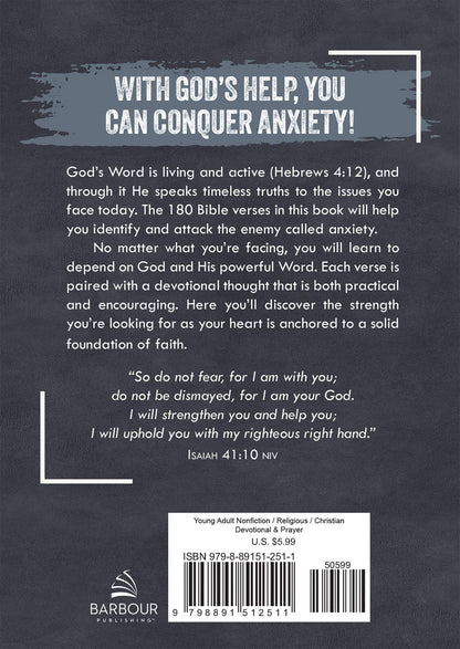 180 Bible Verses for Conquering Anxiety for Teen Guys - With Purpose Boutique