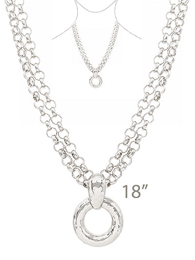 double chain with pendant