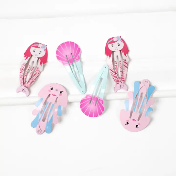 girls mermaid hair clips