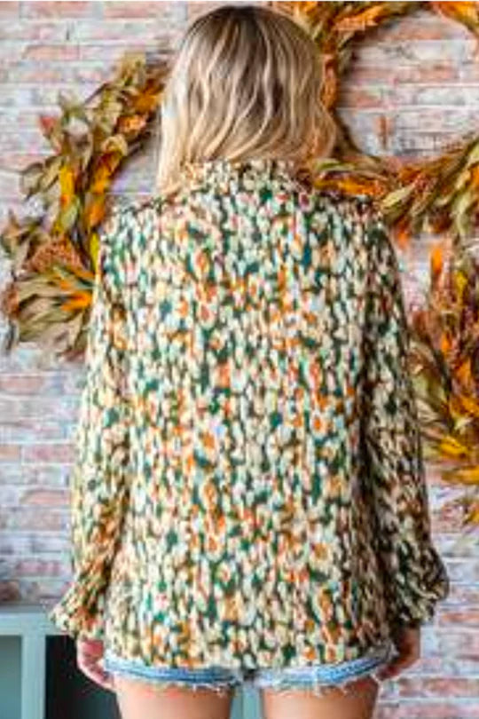 Olive Animal Top - With Purpose Boutique